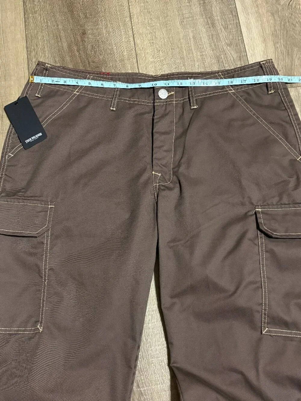 NWT True Religion Cargo Pants Men's 36x32 Brown